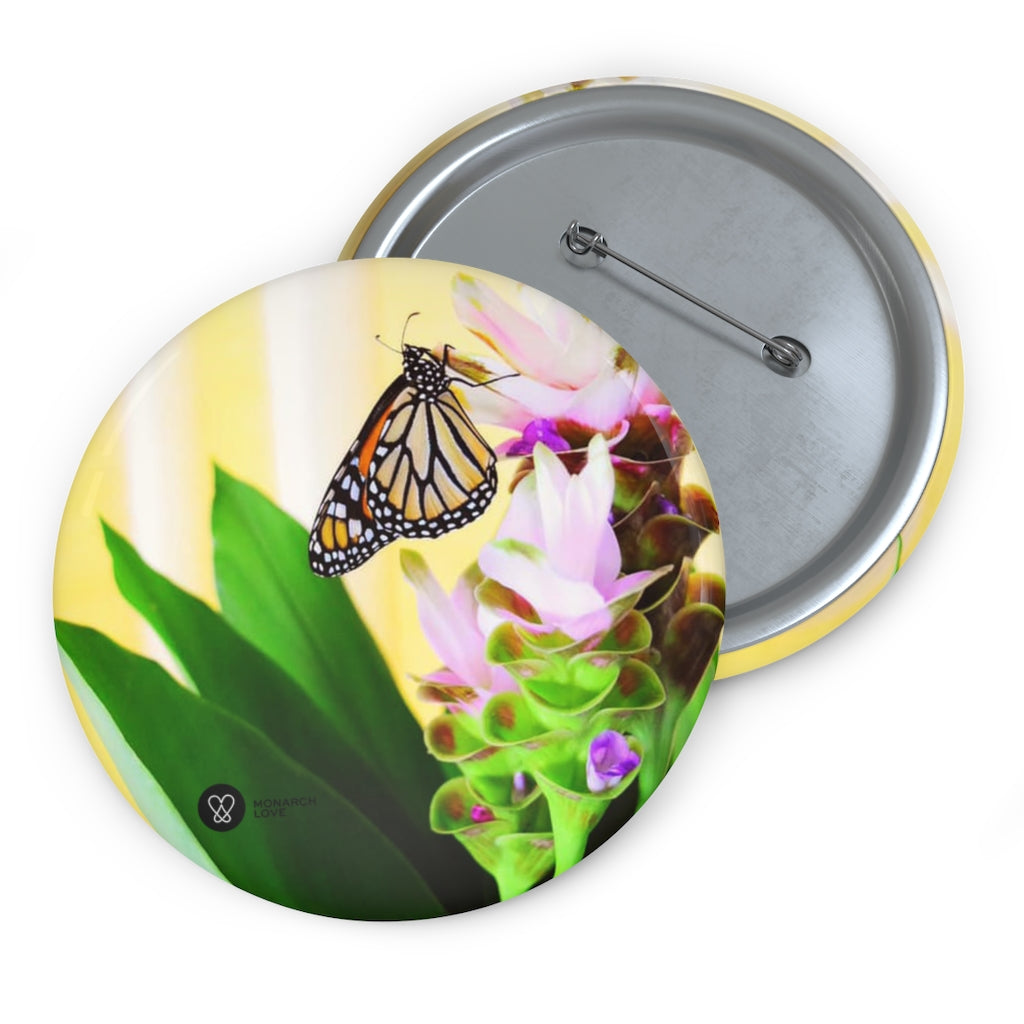 Monarch Love - Butterfly - Pin Button