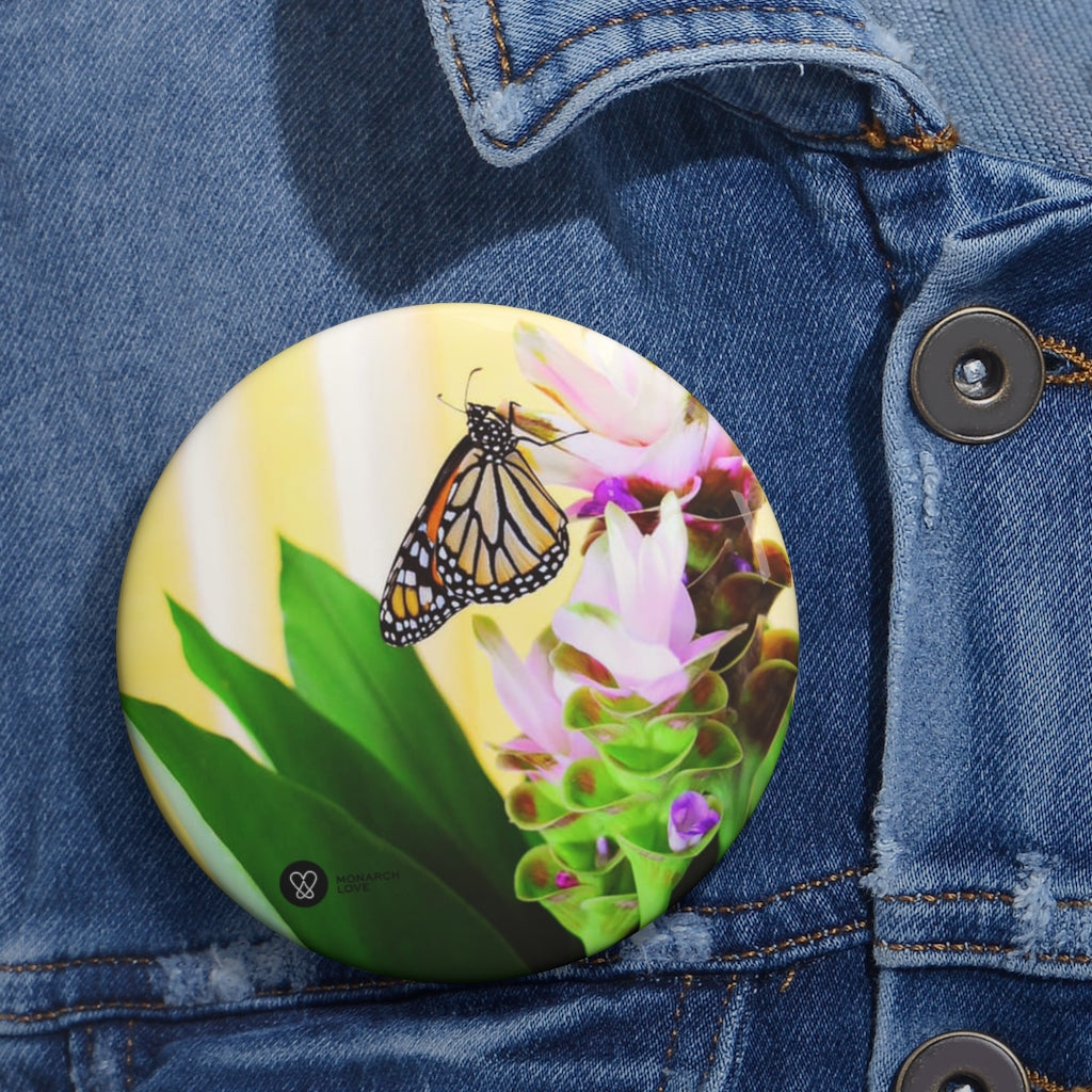 Monarch Love - Butterfly - Pin Button