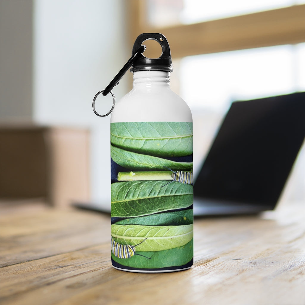 Monarch Love - Caterpillars - Stainless Steel Water Bottle