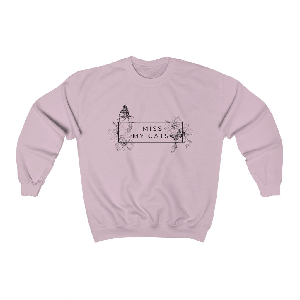 Monarch Love - I miss my Cats - Unisex Heavy Blend™ Crewneck Sweatshirt