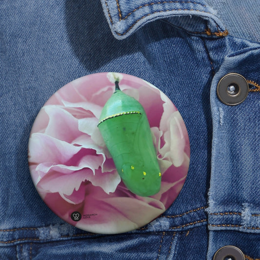 Monarch Love - Chrysalis -  Pin Button