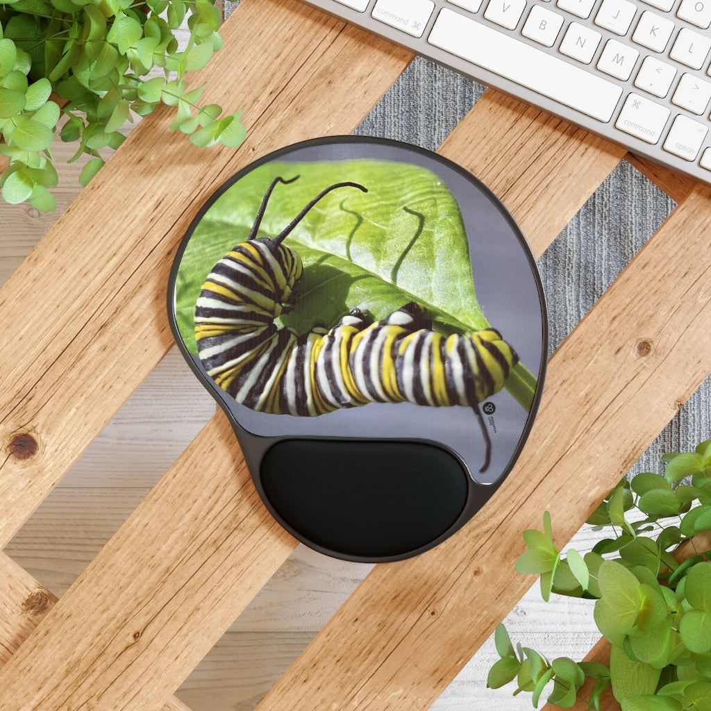 Monarch Love - Caterpillar - Mouse Pad With Wrist Rest