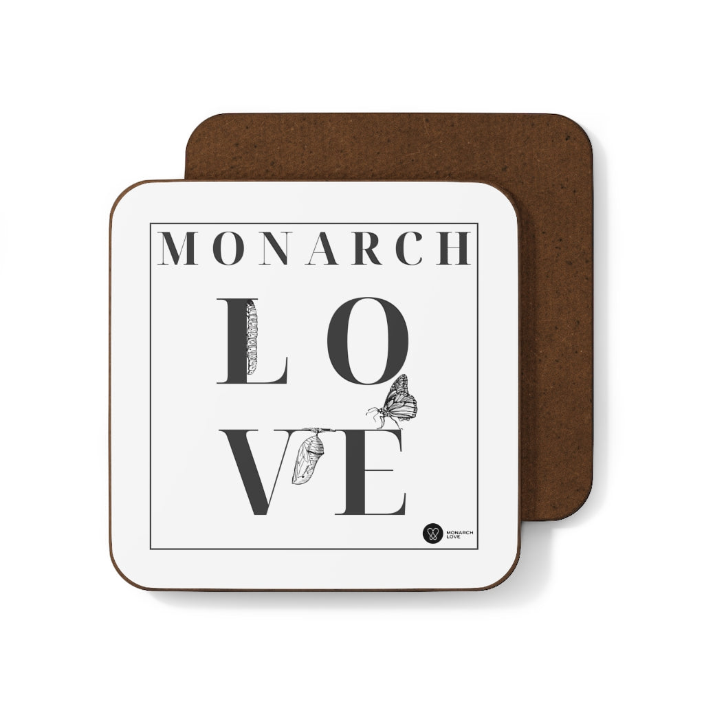 Monarch Love Hardboard Back Coaster