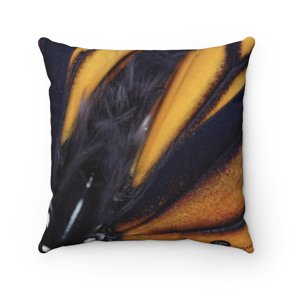 Monarch Love - Fluffy Butterfly - Spun Polyester Square Pillow