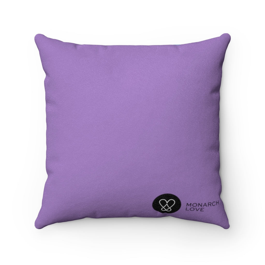 Monarch Love - Butterfly and the Moon - Faux Suede Square Pillow Case