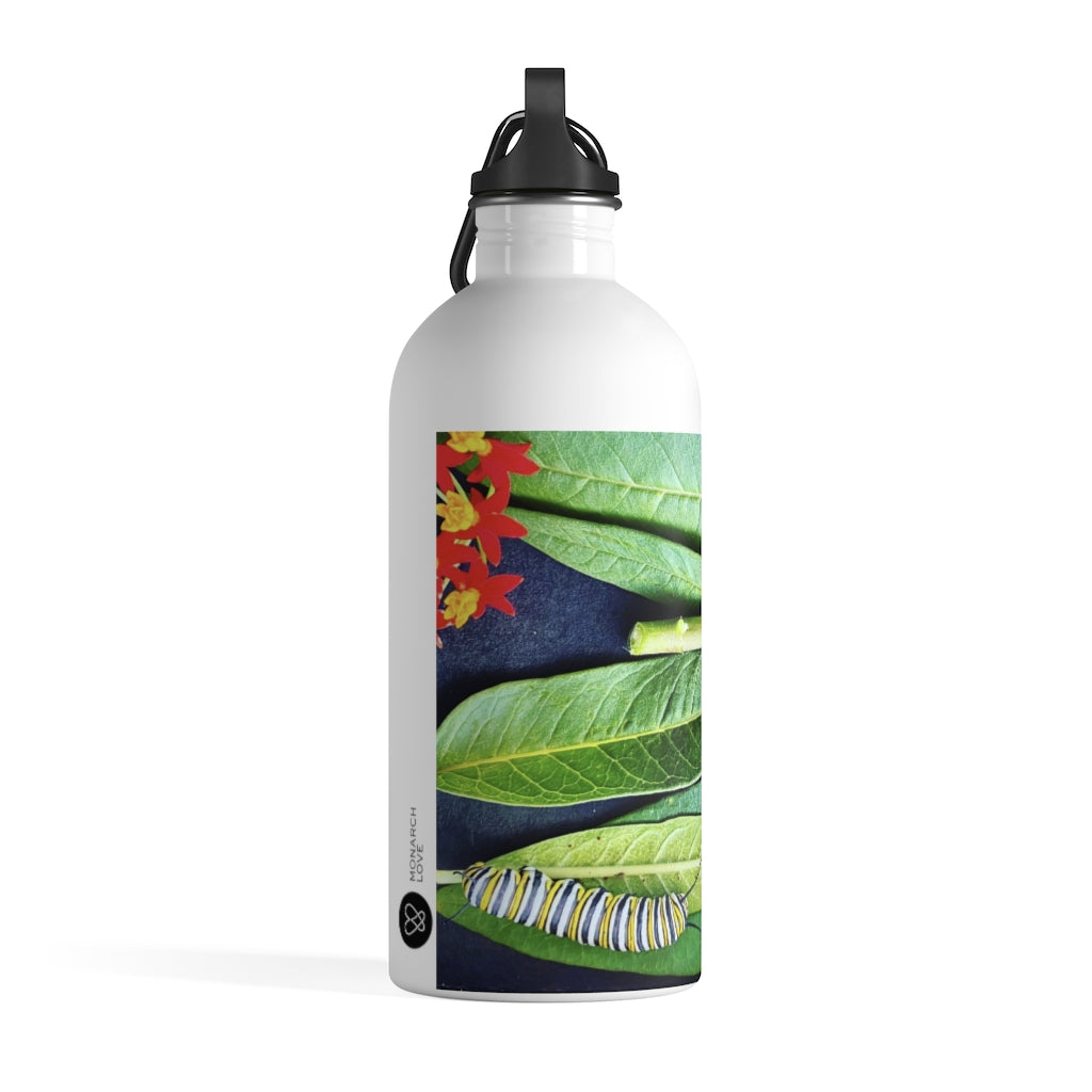 Monarch Love - Caterpillars - Stainless Steel Water Bottle