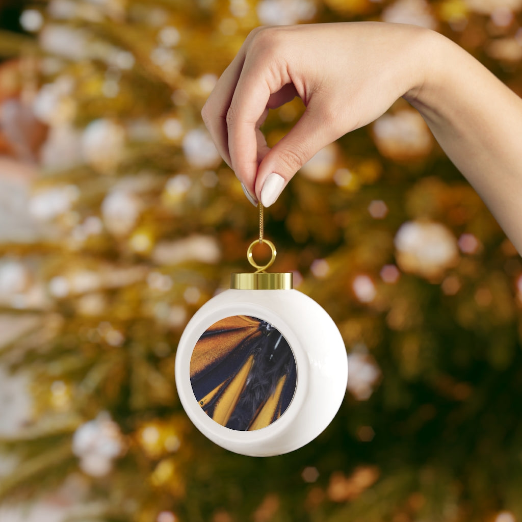 Monarch Love - Christmas Ball Ornament