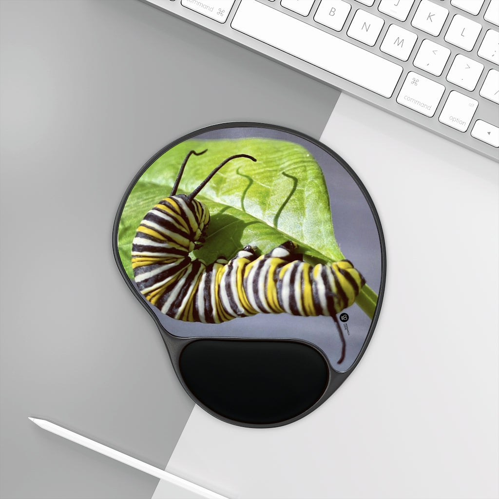 Monarch Love - Caterpillar - Mouse Pad With Wrist Rest