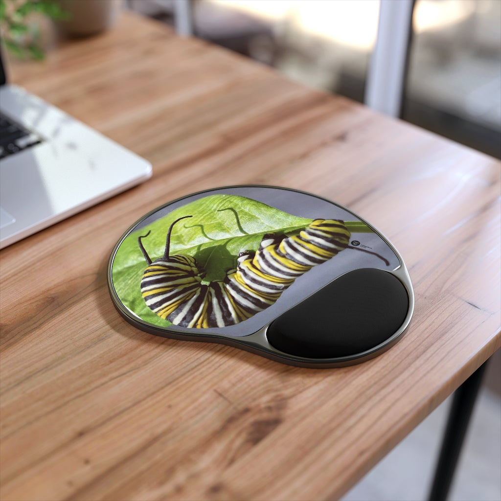 Monarch Love - Caterpillar - Mouse Pad With Wrist Rest