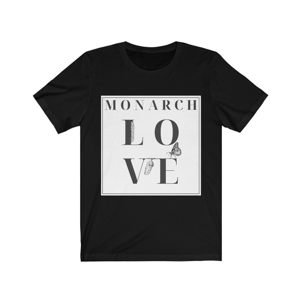 Monarch Love - Black Unisex Jersey Short Sleeve Tee