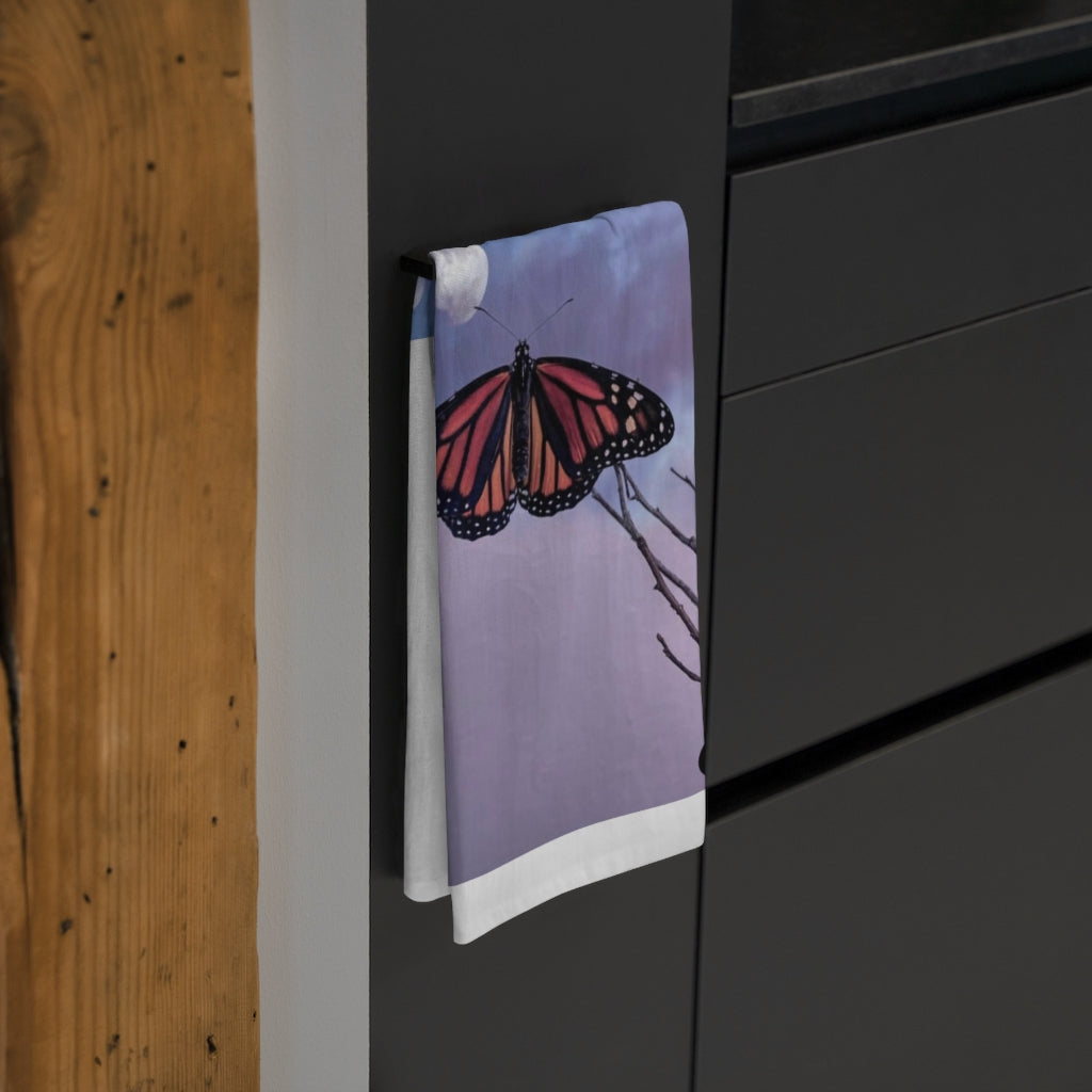 Monarch - Butterfly and the Moon - Tea Towel